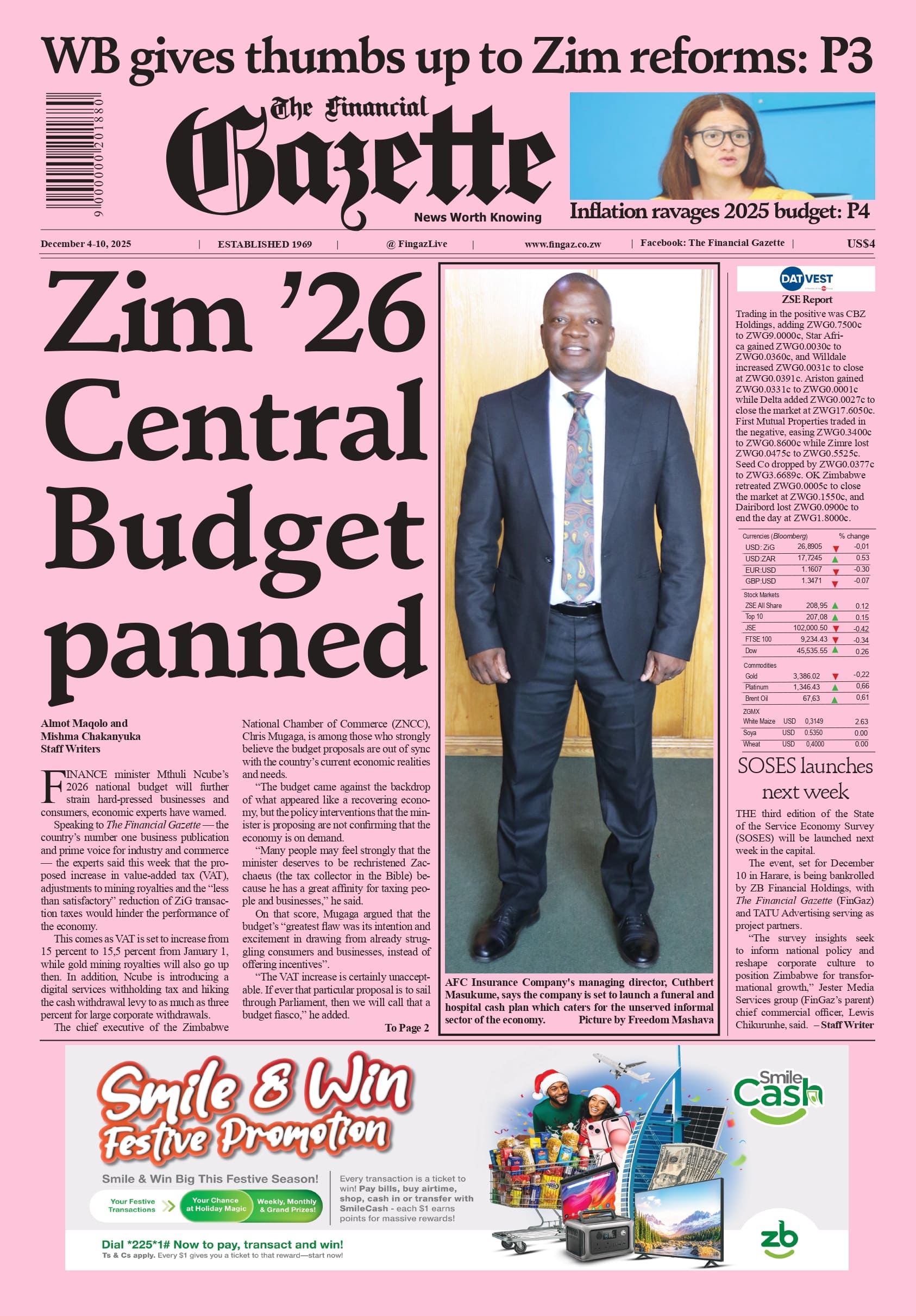 Thursday 4 December 2025